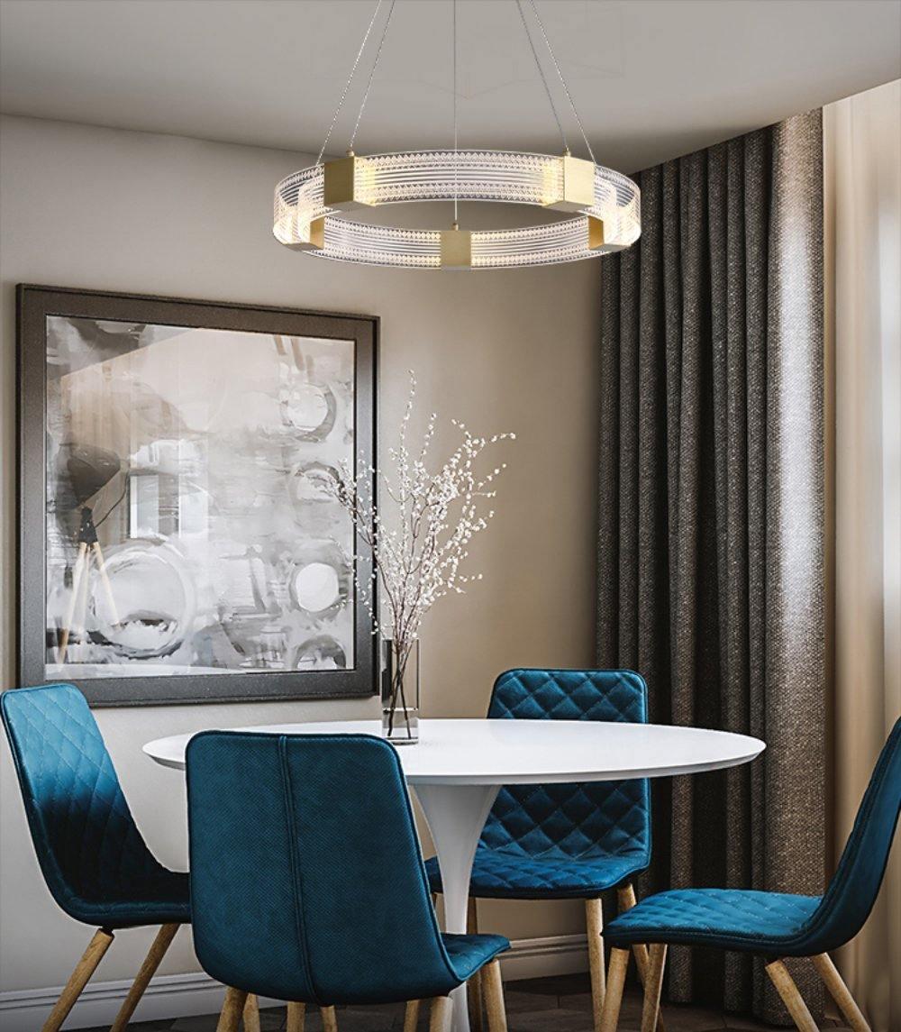 Eurdora Modern Minimalist Ring LED Chandelier