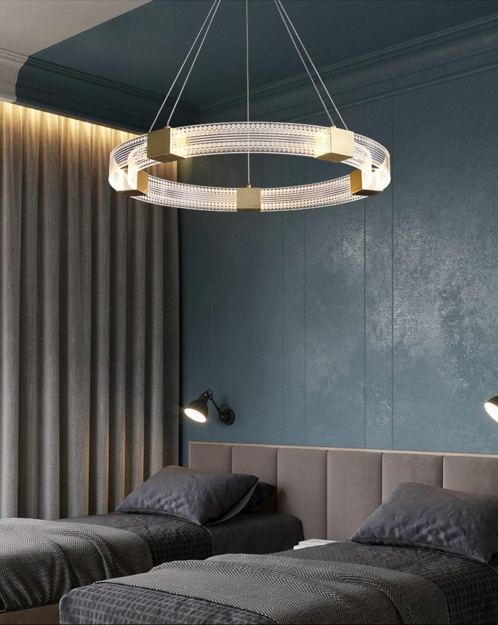 Eurdora Modern Minimalist Ring LED Chandelier