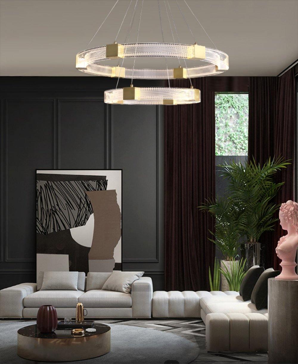 Eurdora Modern Minimalist Ring LED Chandelier