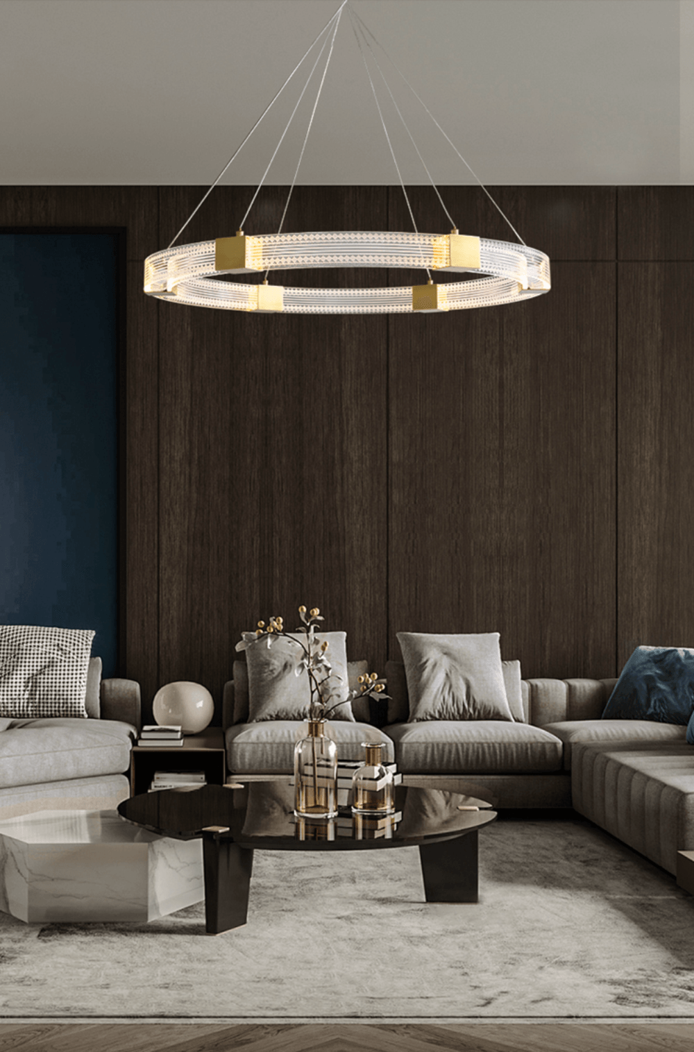 Eurdora Modern Minimalist Ring LED Chandelier