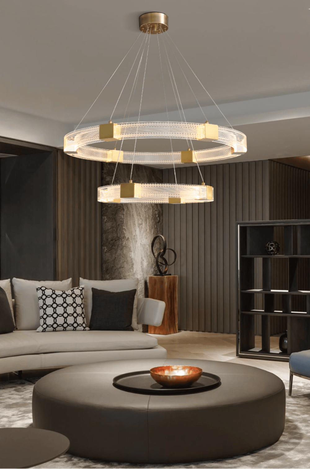 Eurdora Modern Minimalist Ring LED Chandelier