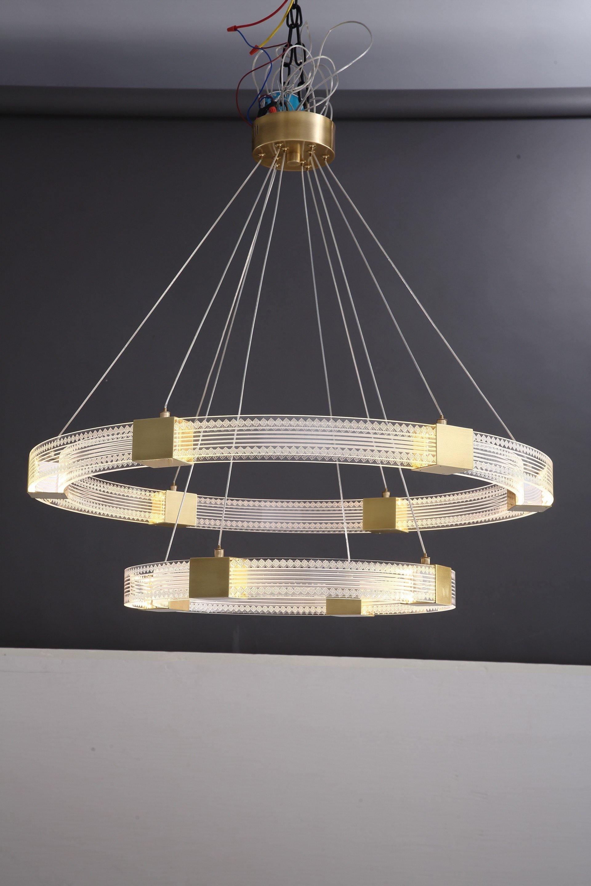 Eurdora Modern Minimalist Ring LED Chandelier
