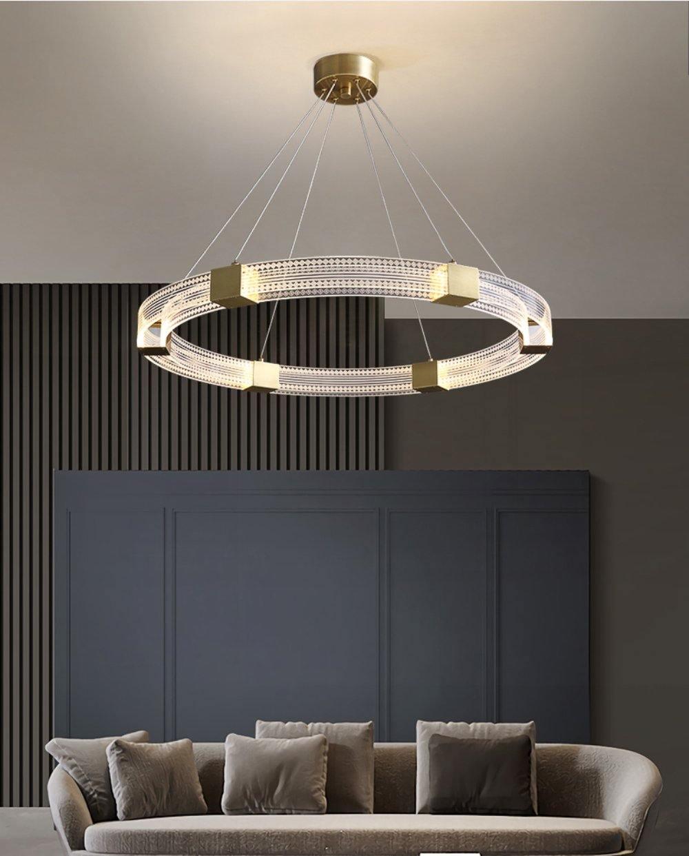 Eurdora Modern Minimalist Ring LED Chandelier