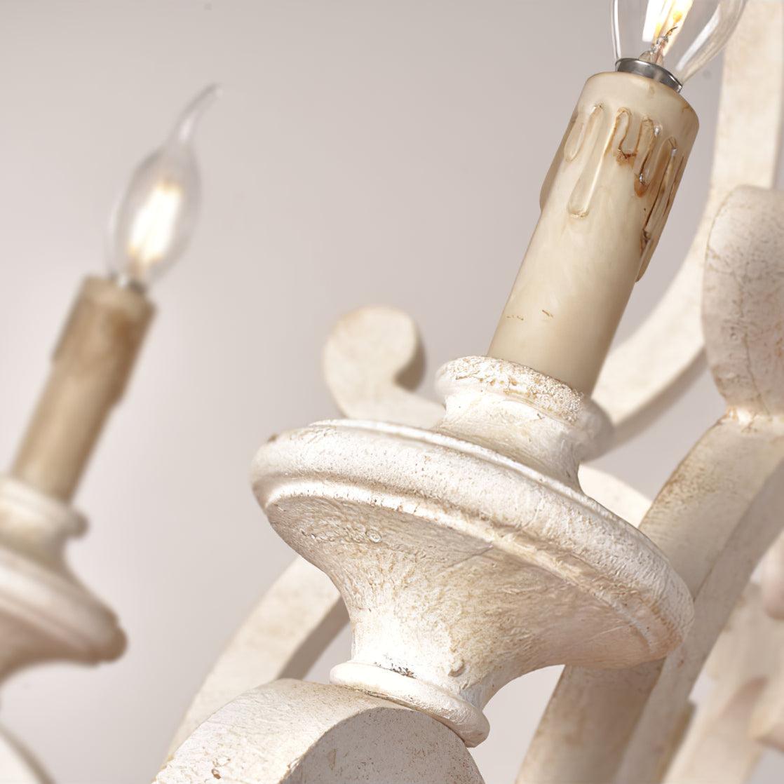 Arixy Chandelier Wooden Candle Mid-Century