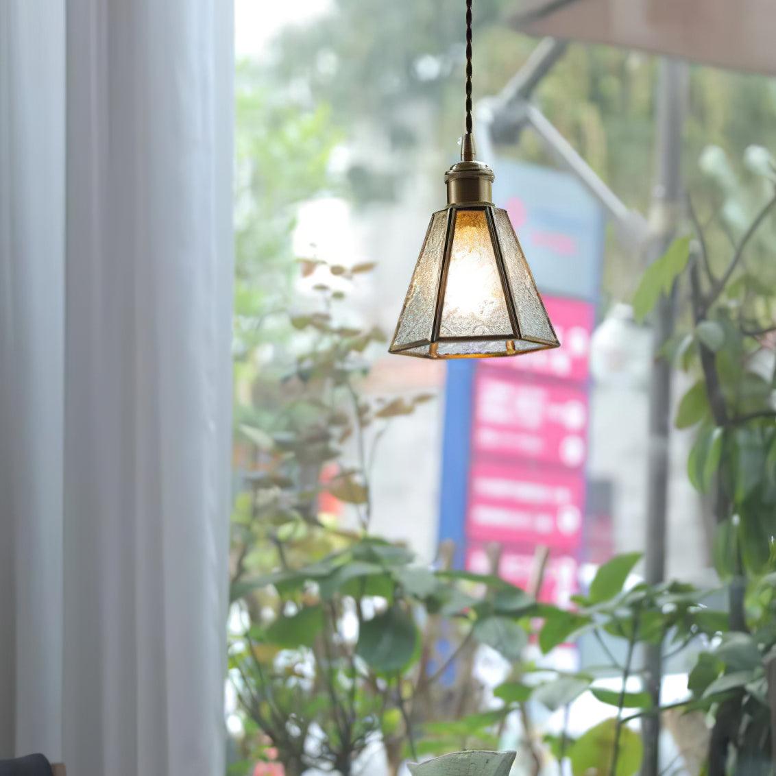 Arvane Brass & Glass Elegant Pendant Lamp