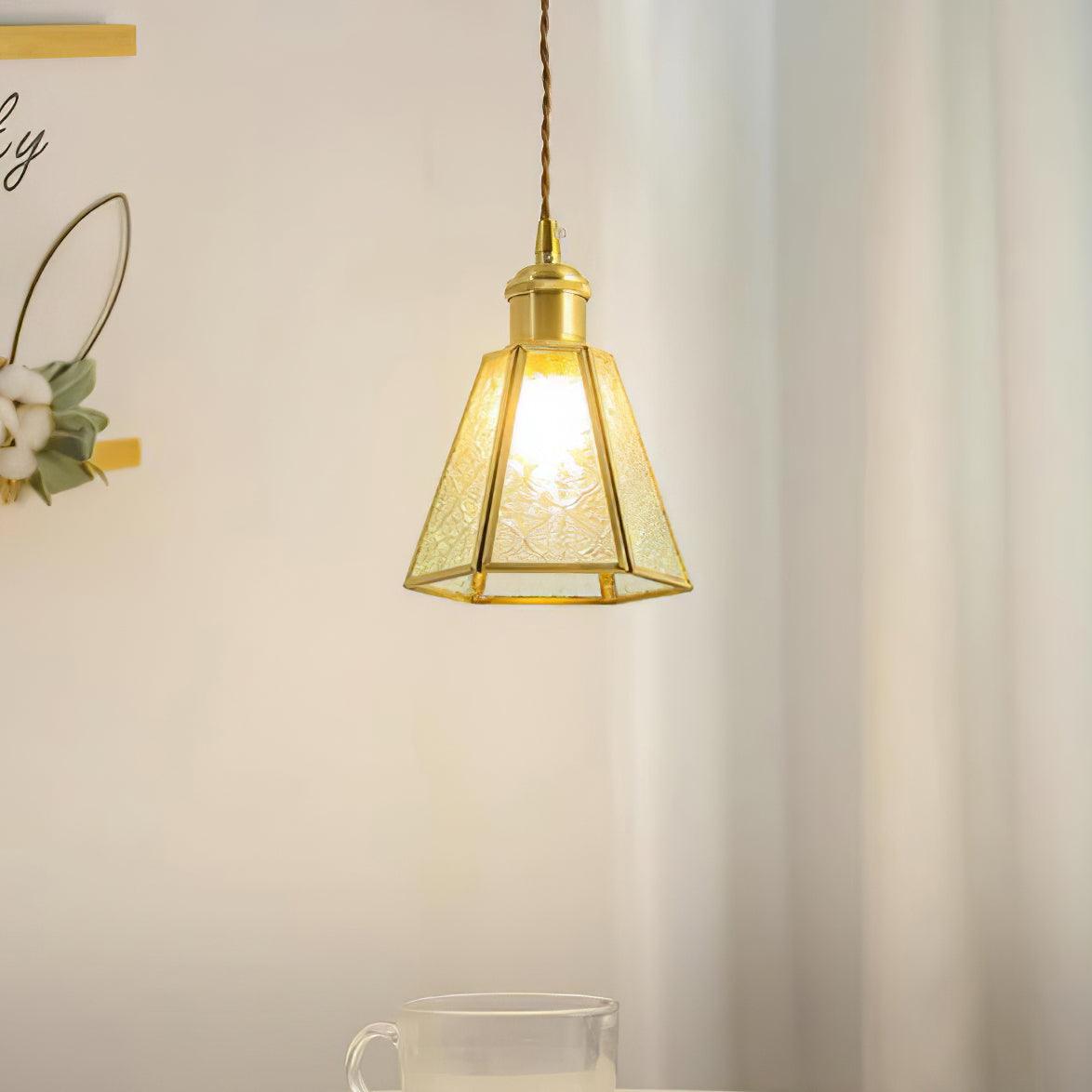 Arvane Brass & Glass Elegant Pendant Lamp