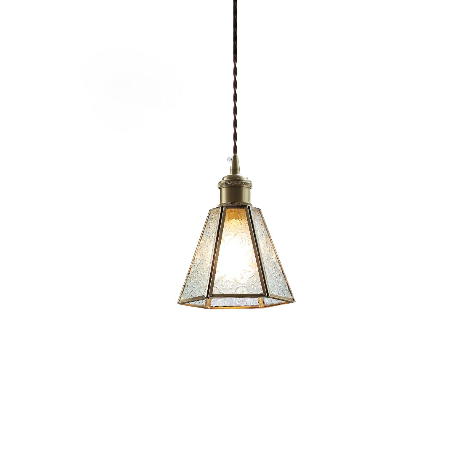 Arvane Brass & Glass Elegant Pendant Lamp