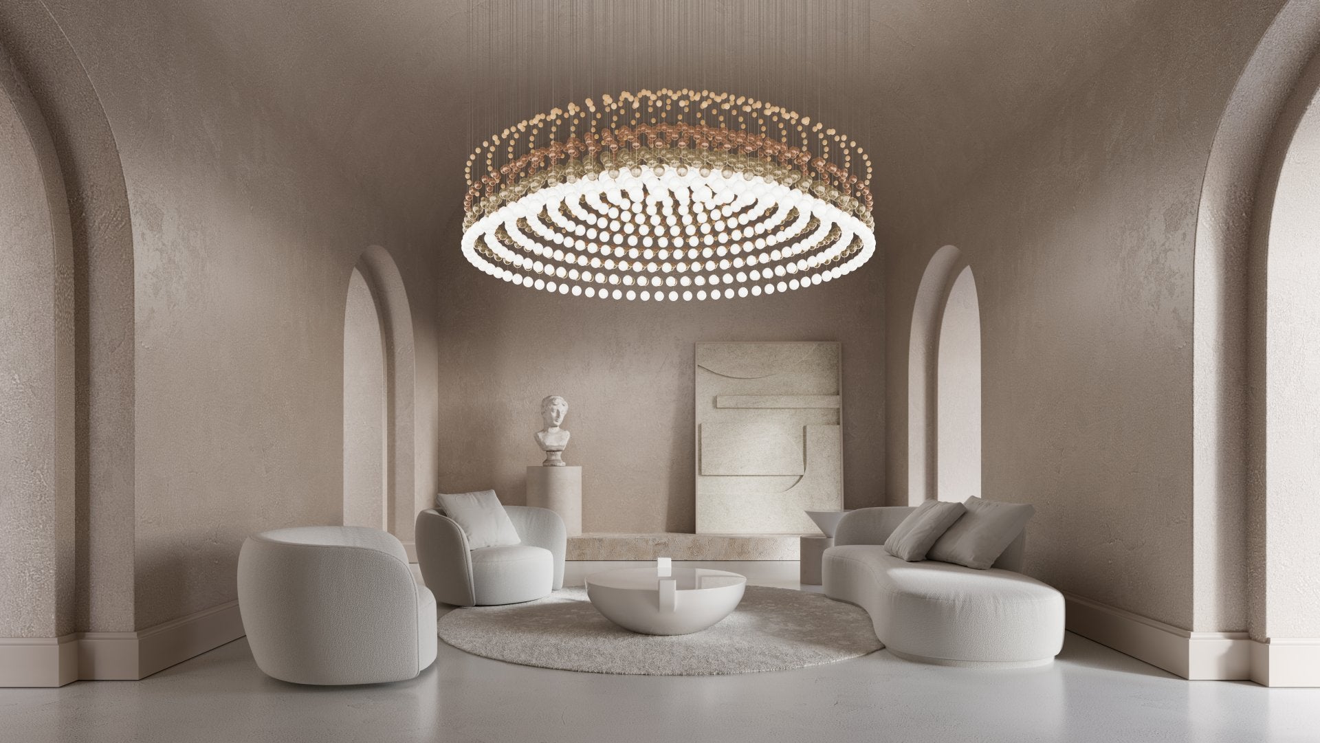 Pearl Veil Couture Cascade Customize Chandelier
