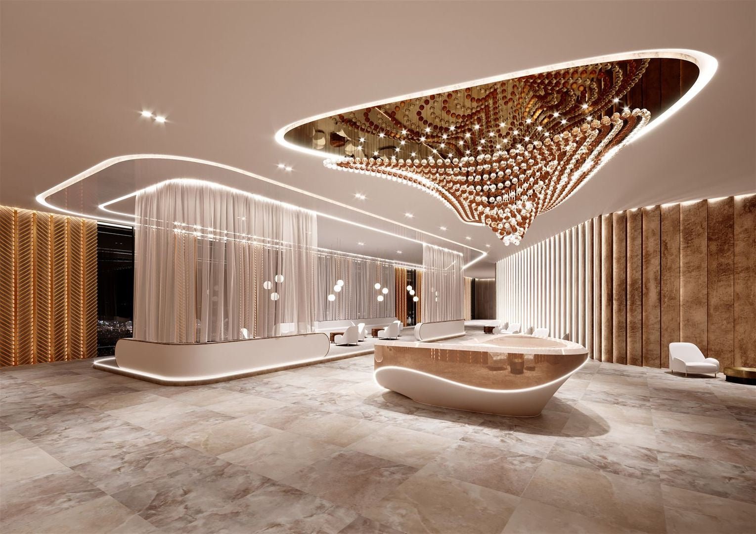 Nivren Pearl Wave Customize Chandelier