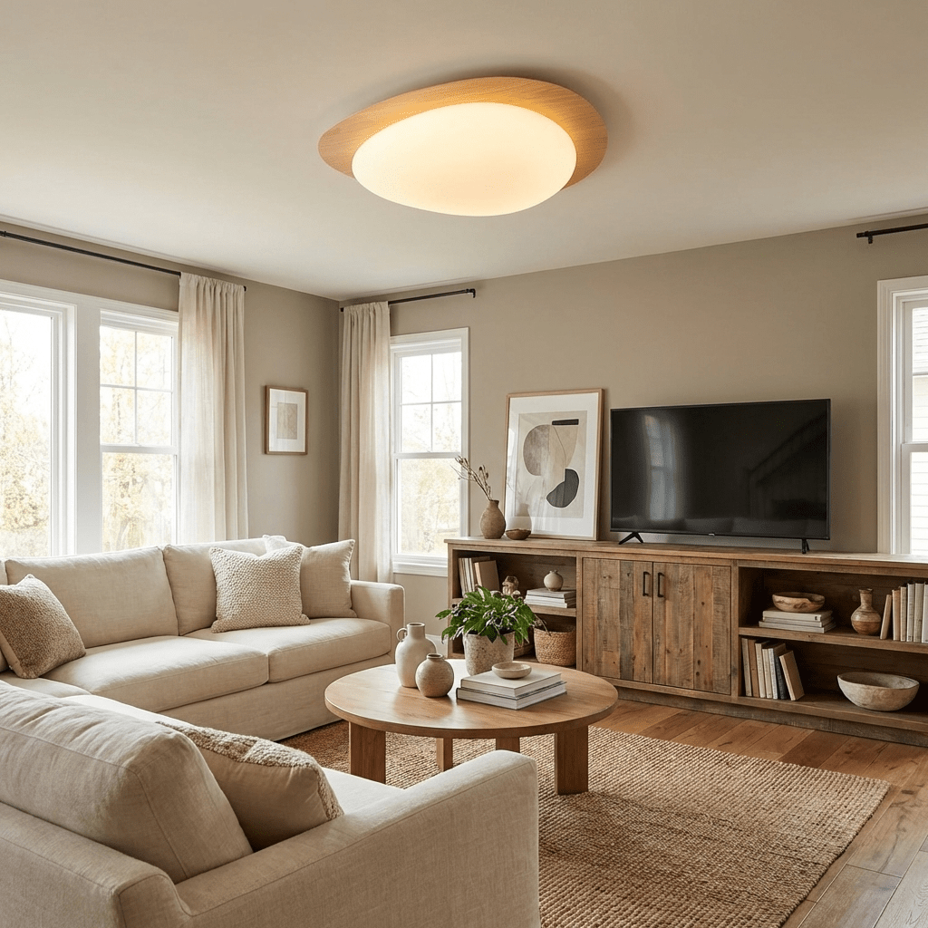Orinvale Pebble Metal Flush Mount Ceiling Light