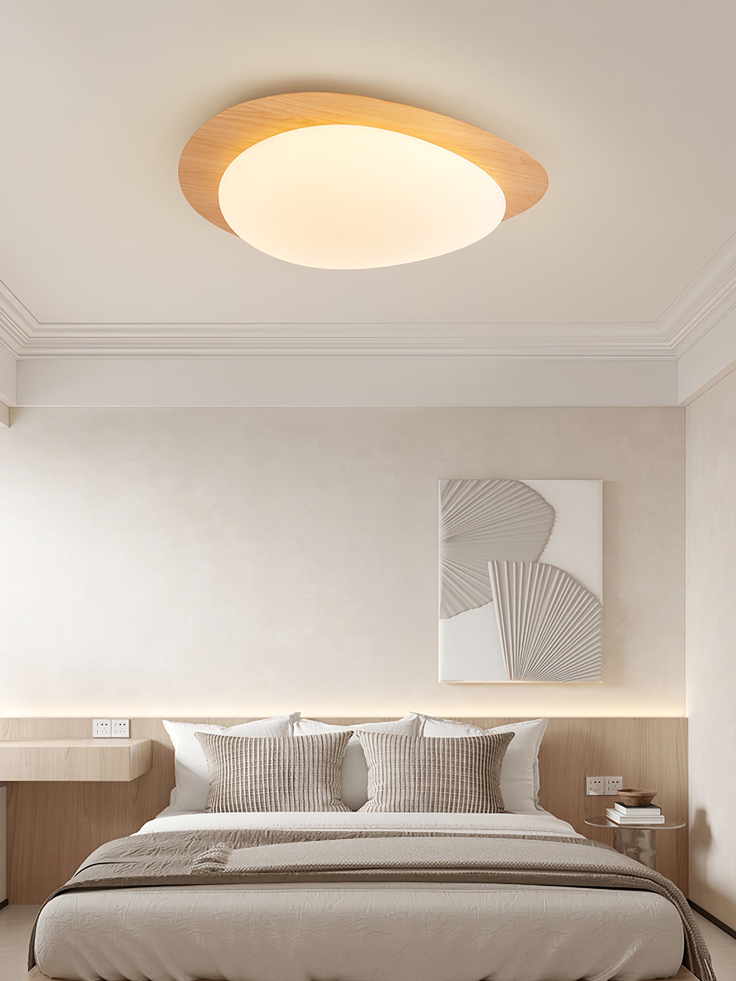 Sylenia Ceiling Light Pebble Walnut Acrylic LED