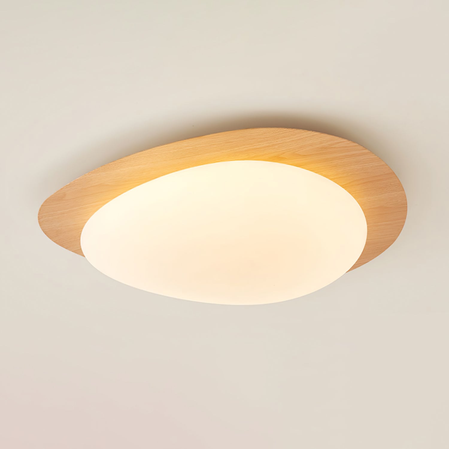 Sylenia Ceiling Light Pebble Walnut Acrylic LED