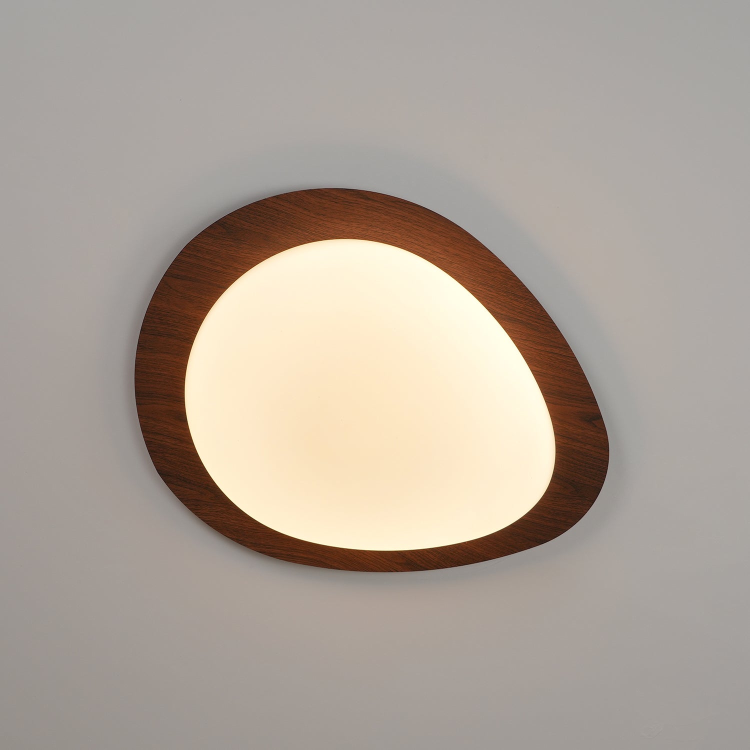 Sylenia Ceiling Light Pebble Walnut Acrylic LED