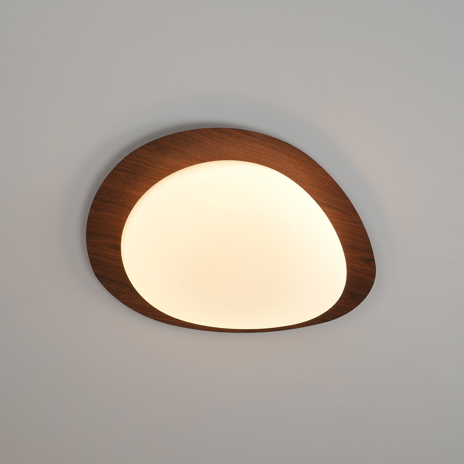 Sylenia Ceiling Light Pebble Walnut Acrylic LED