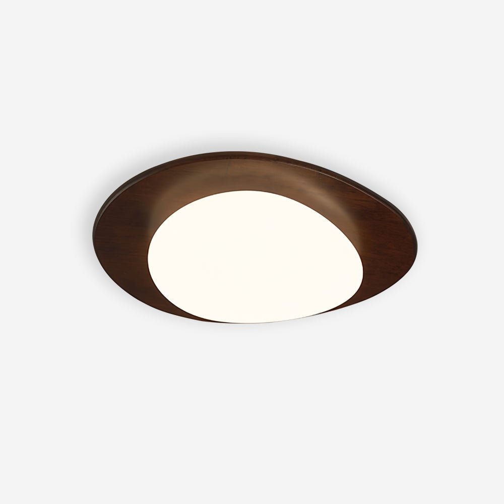 Evory Ceiling Light Wooden Walnut Pebble