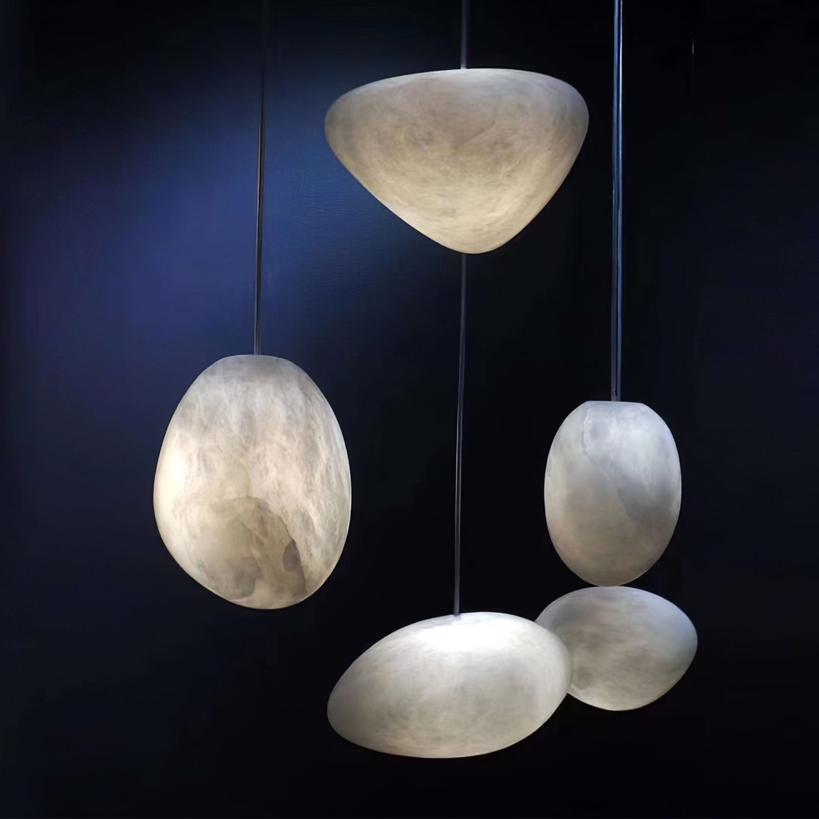 Nivisaya Pebbles Alabaster Pendant Lamp
