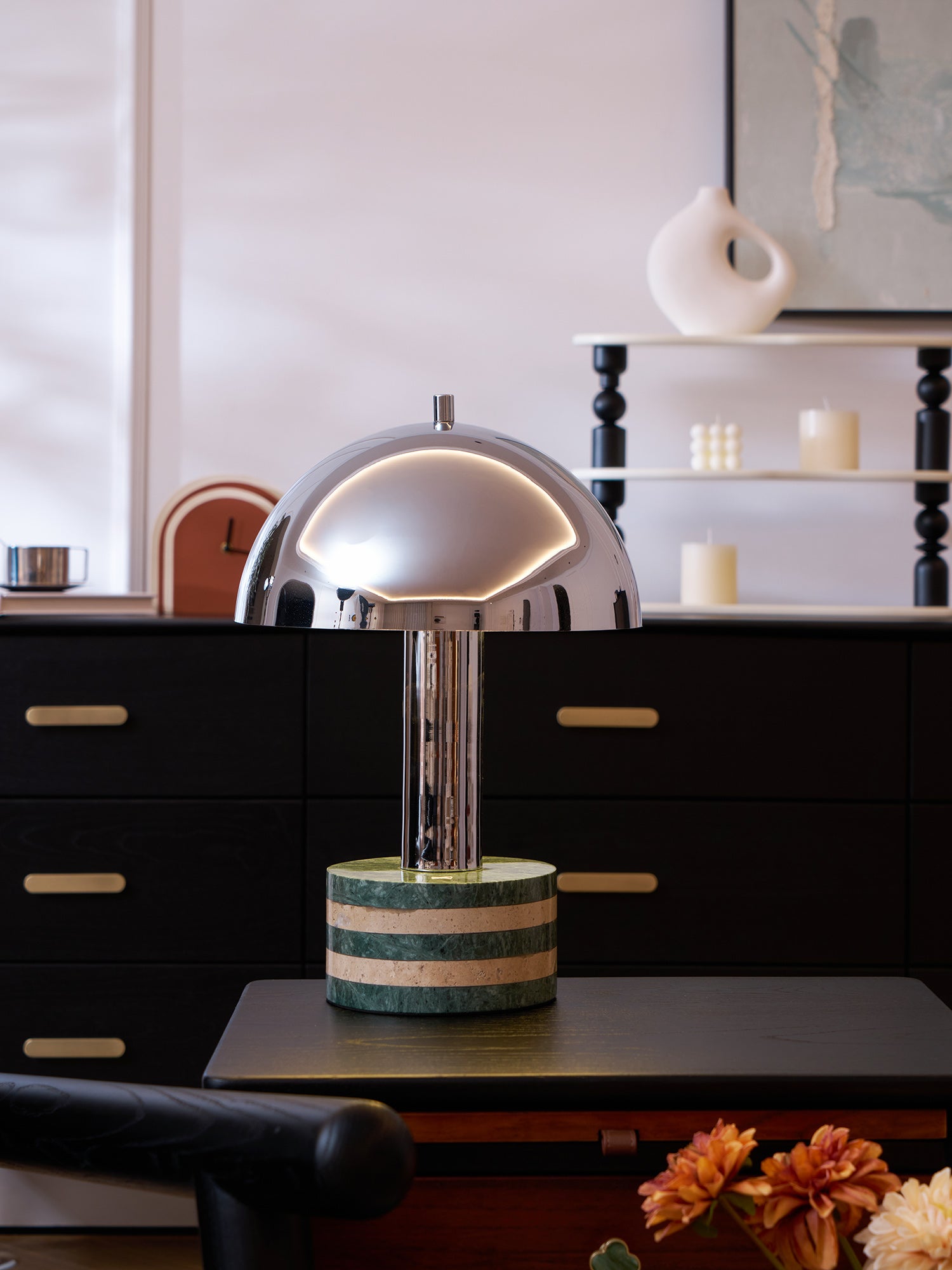 Strata Minimalist Marble Table Lamp