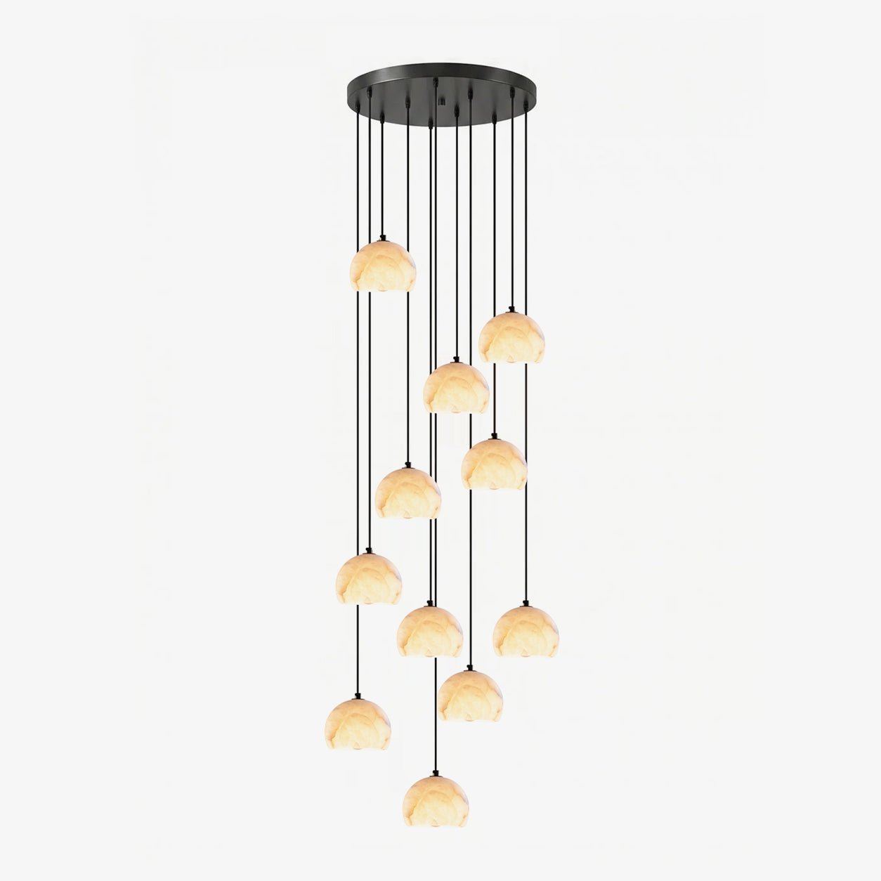 Nerea Alabaster Dome Staircase Chandelier