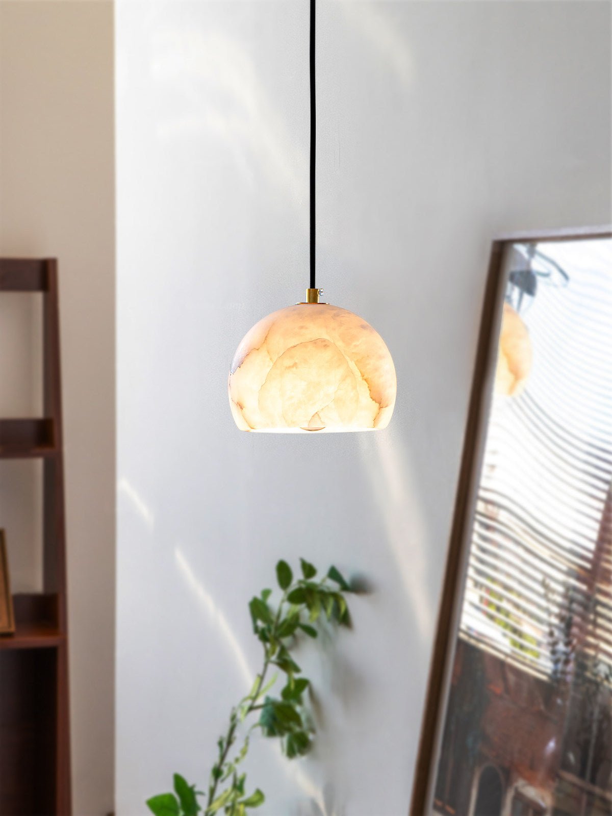 Nerea Alabaster Dome Staircase Chandelier