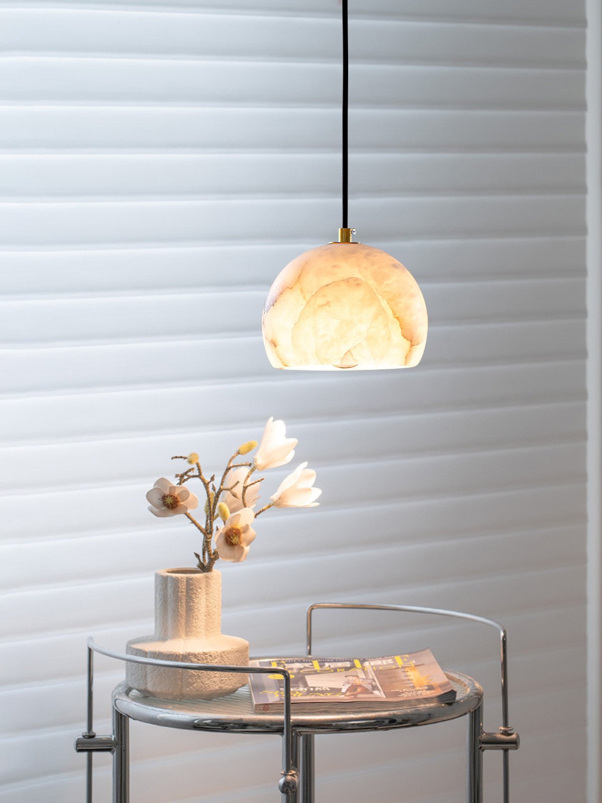 Nerea Alabaster Dome Staircase Chandelier