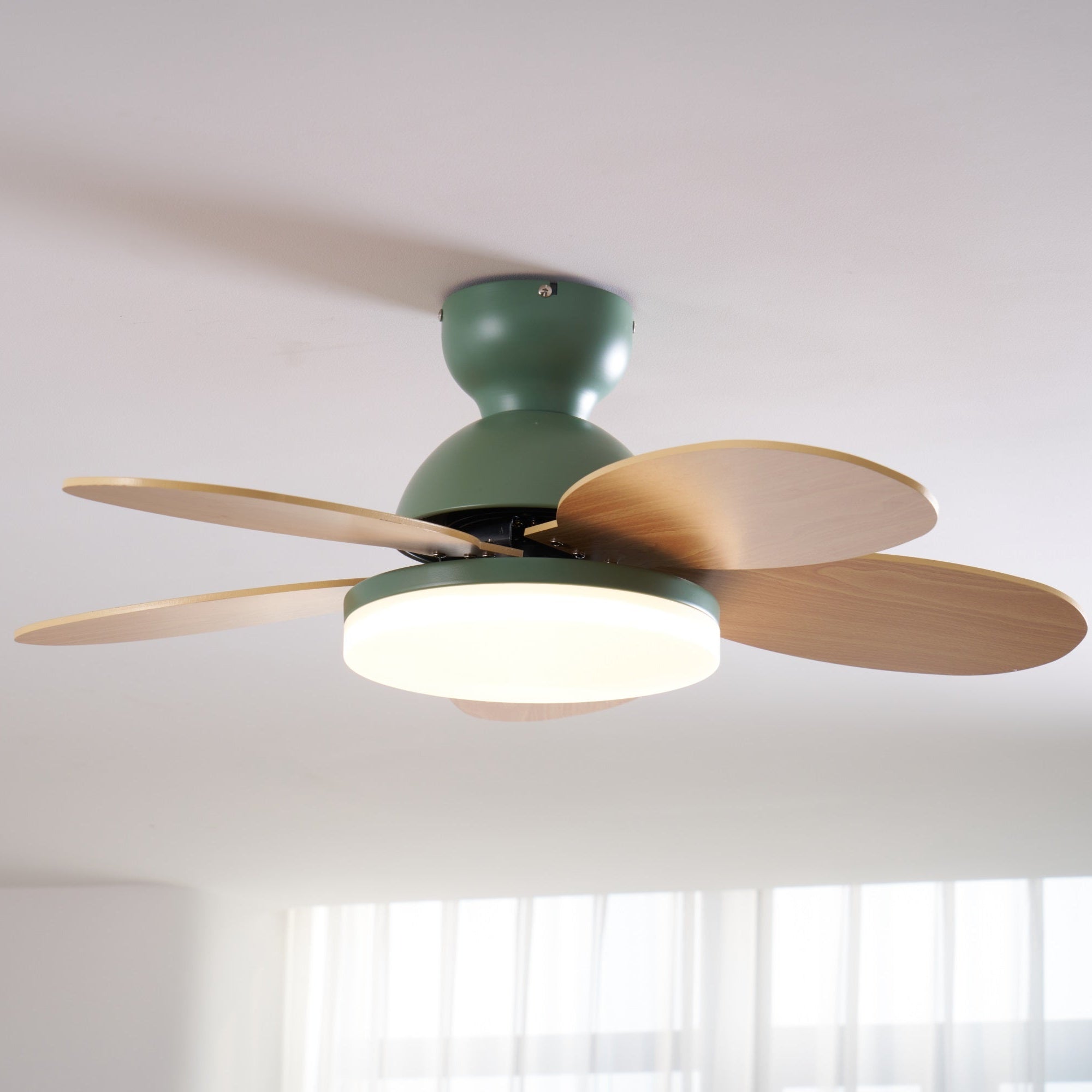 Eireise Colorful Glass Kids Ceiling Fan Light