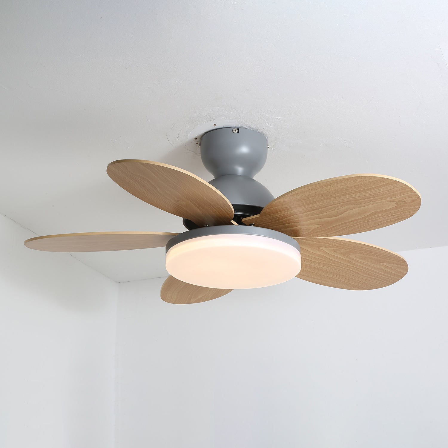 Eireise Colorful Glass Kids Ceiling Fan Light