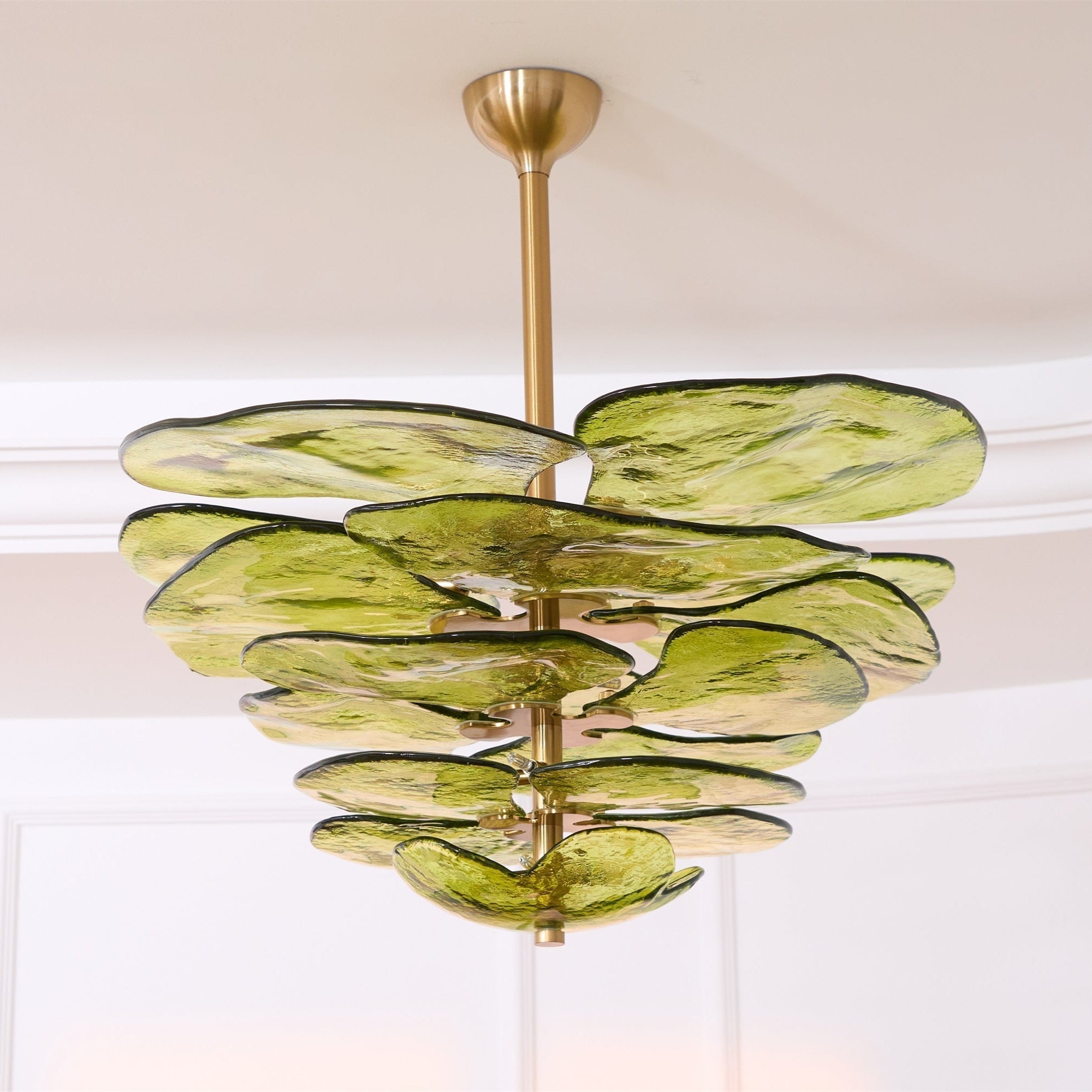Crivs Chandelier Gold Murano Glass Petal Luxury