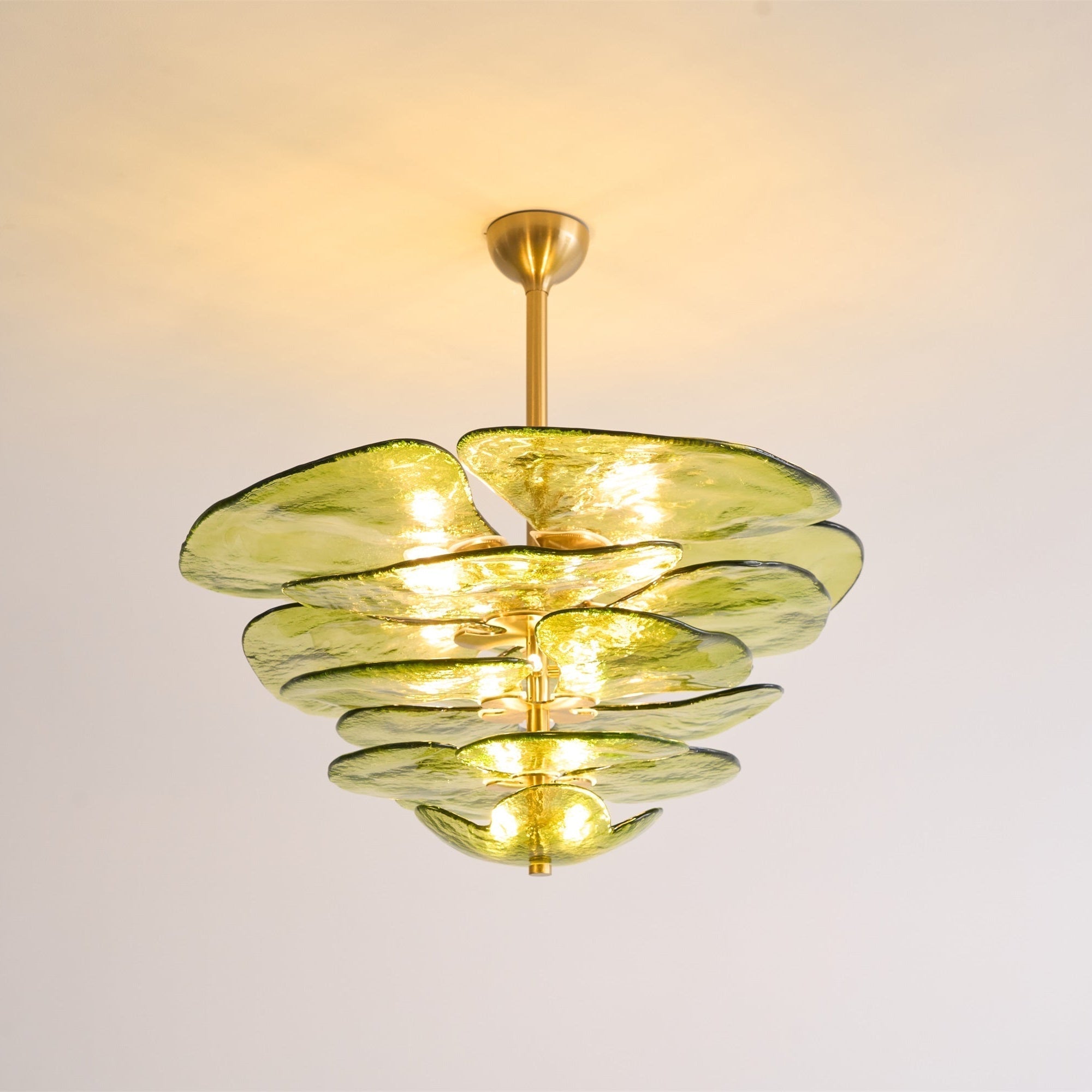 Crivs Chandelier Gold Murano Glass Petal Luxury