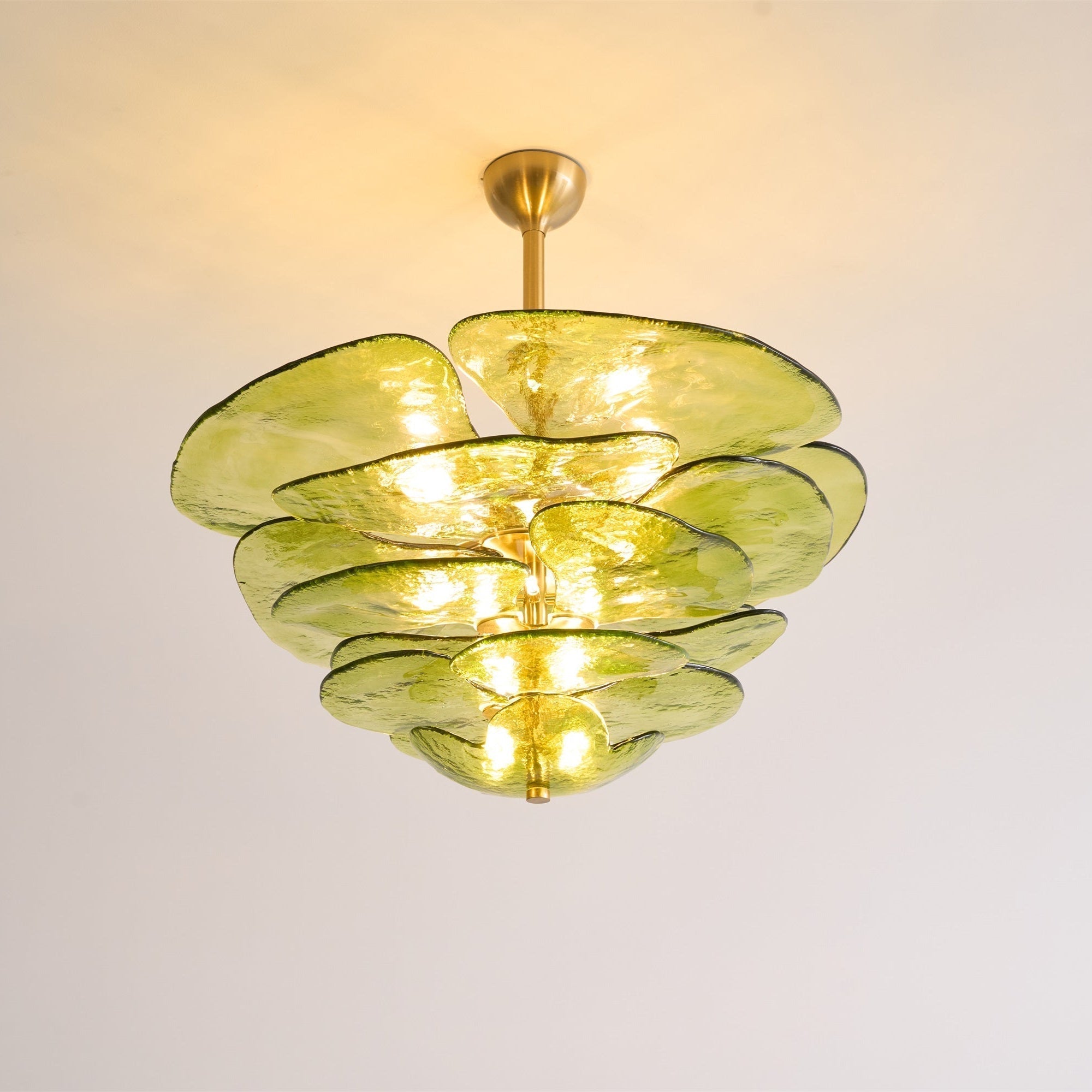 Crivs Chandelier Gold Murano Glass Petal Luxury