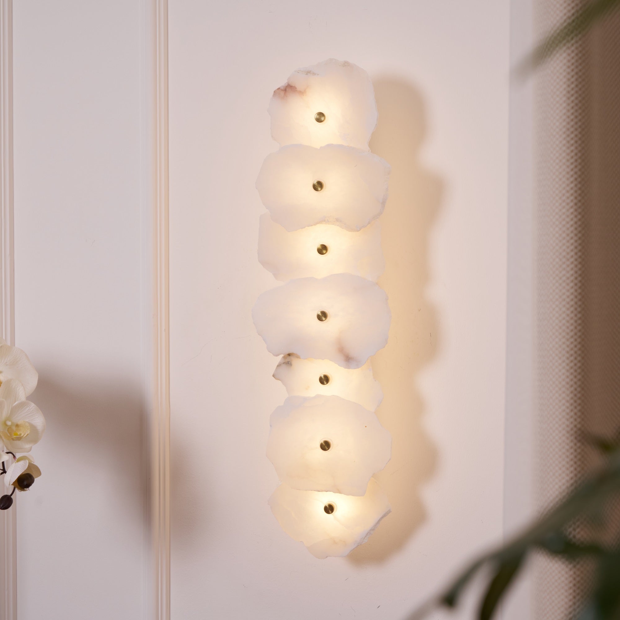 Elmsborne Alabaster Indoor Wall Light