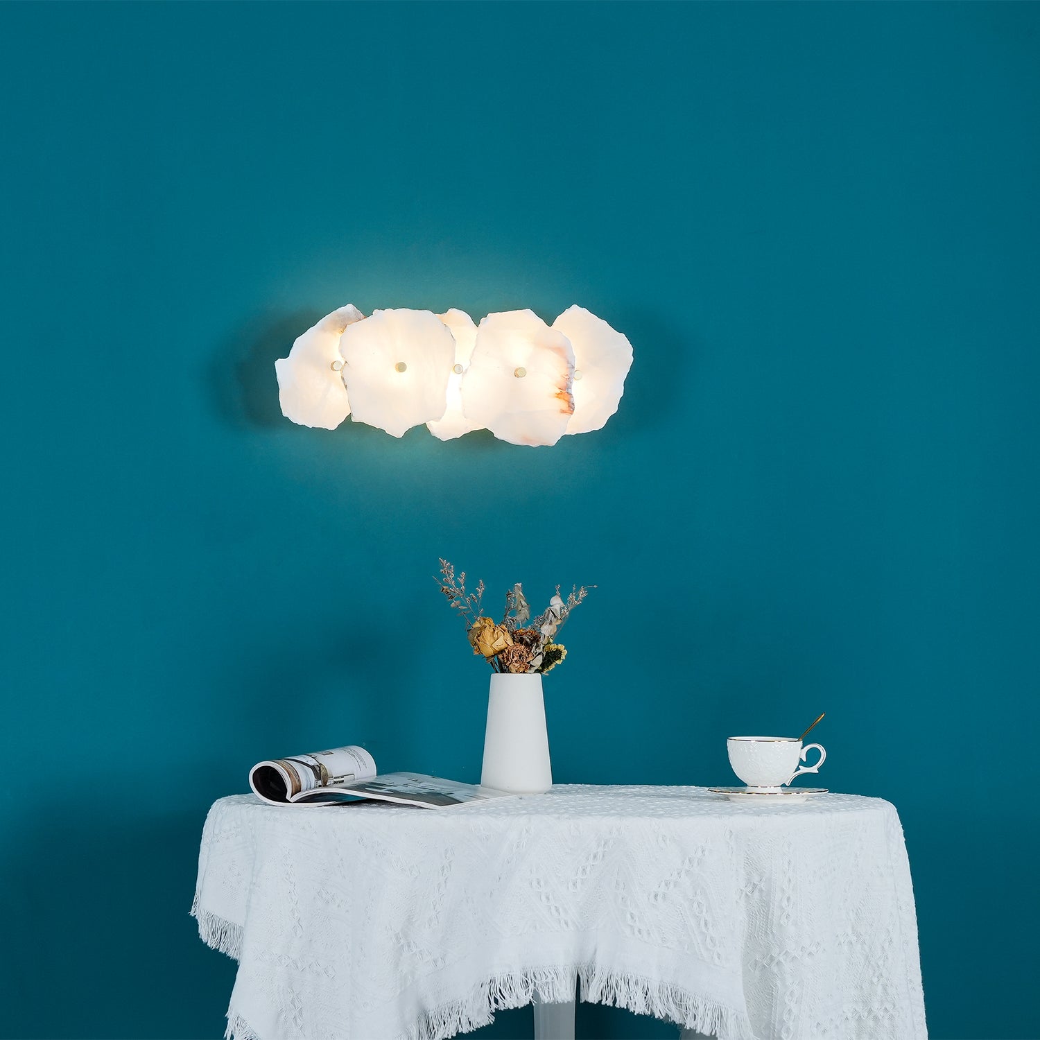 Elmsborne Alabaster Indoor Wall Light
