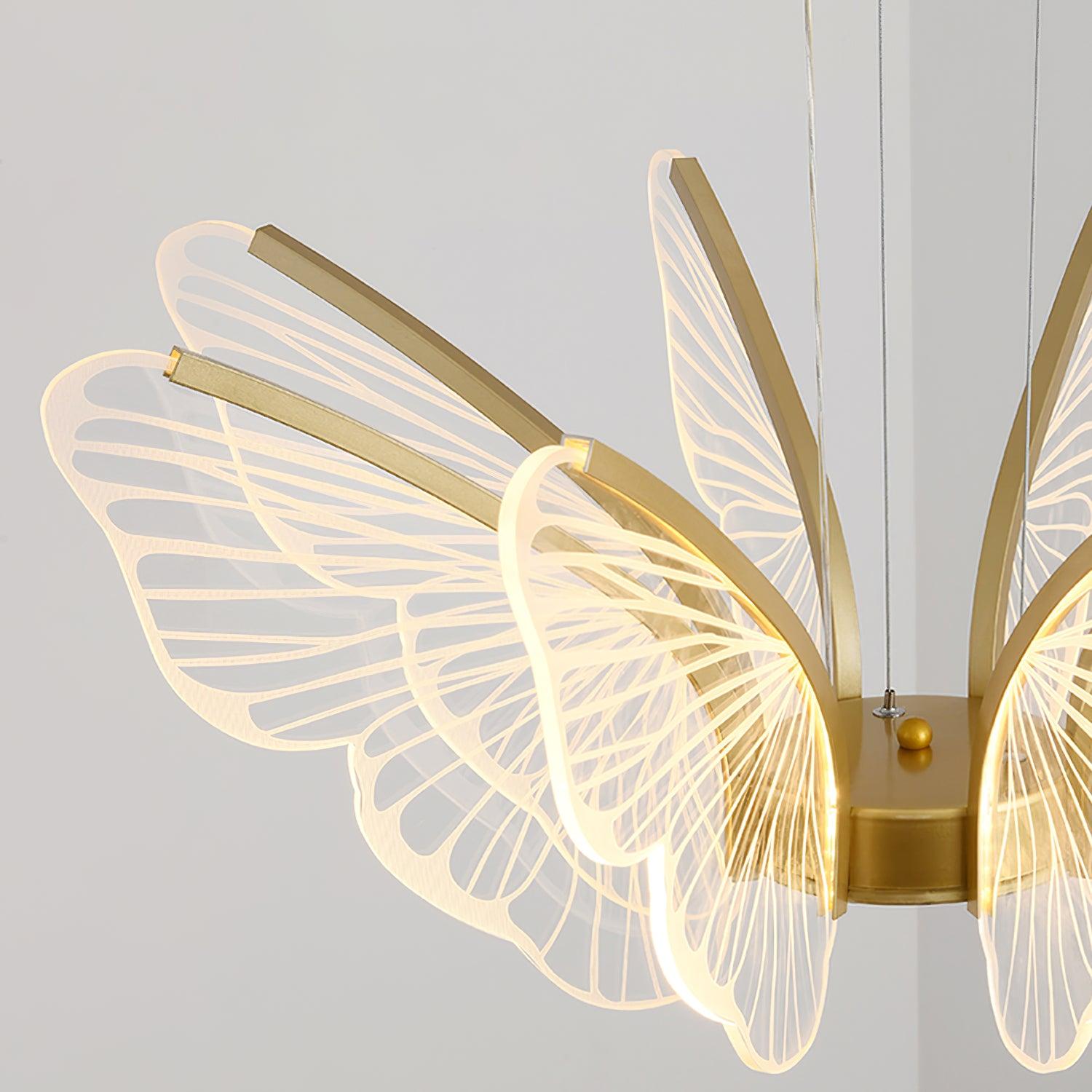 Zorvi Chandelier Butterfly Wing Crystal