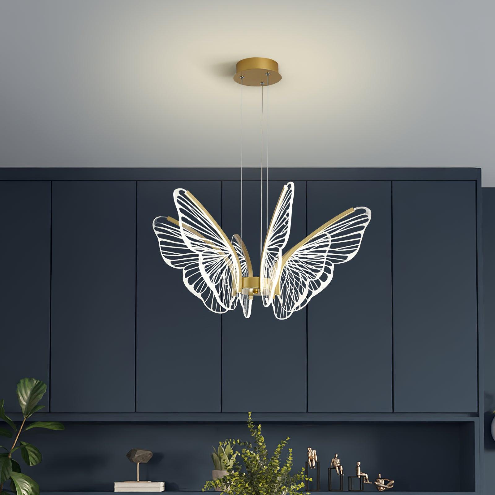 Zorvi Chandelier Butterfly Wing Crystal