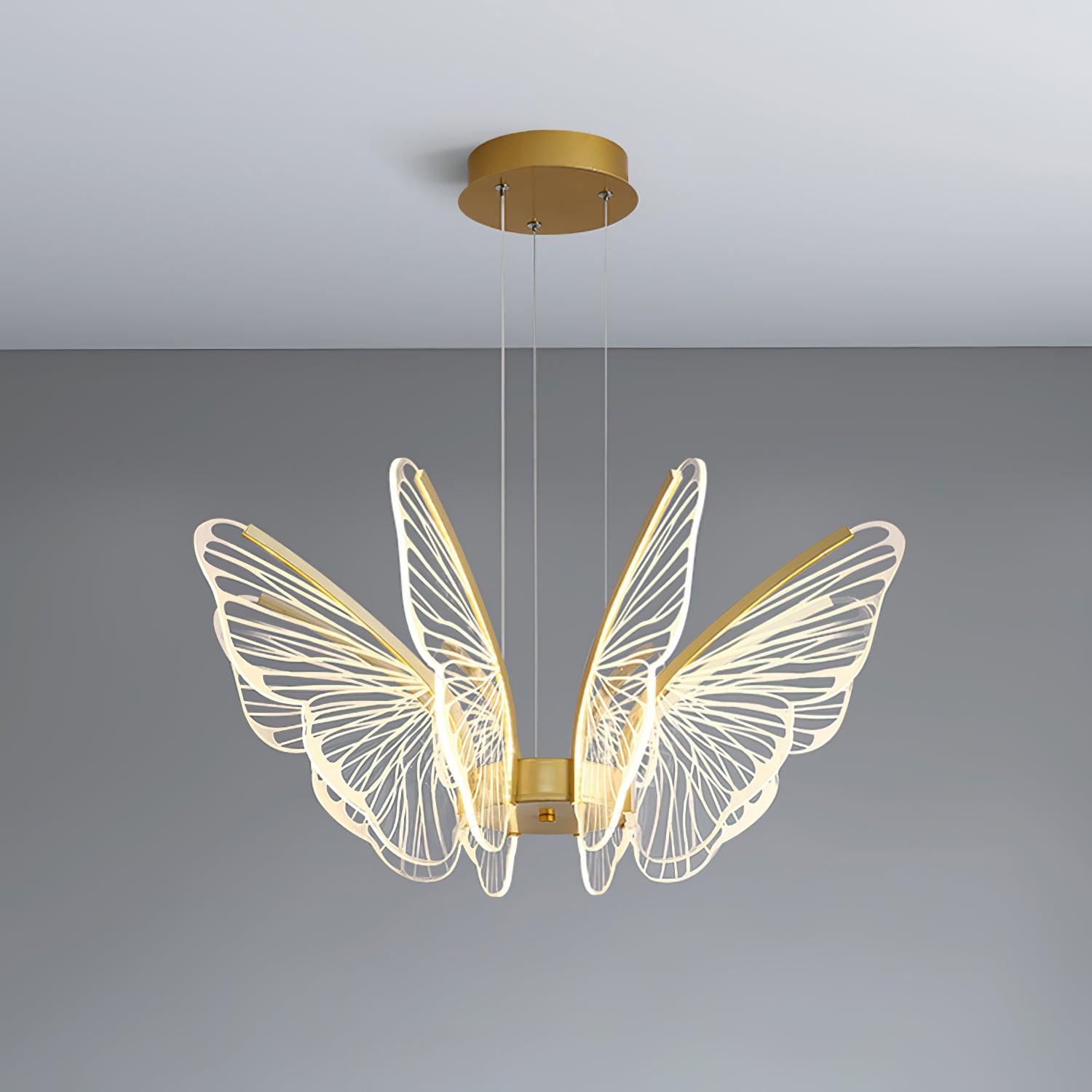 Zorvi Chandelier Butterfly Wing Crystal