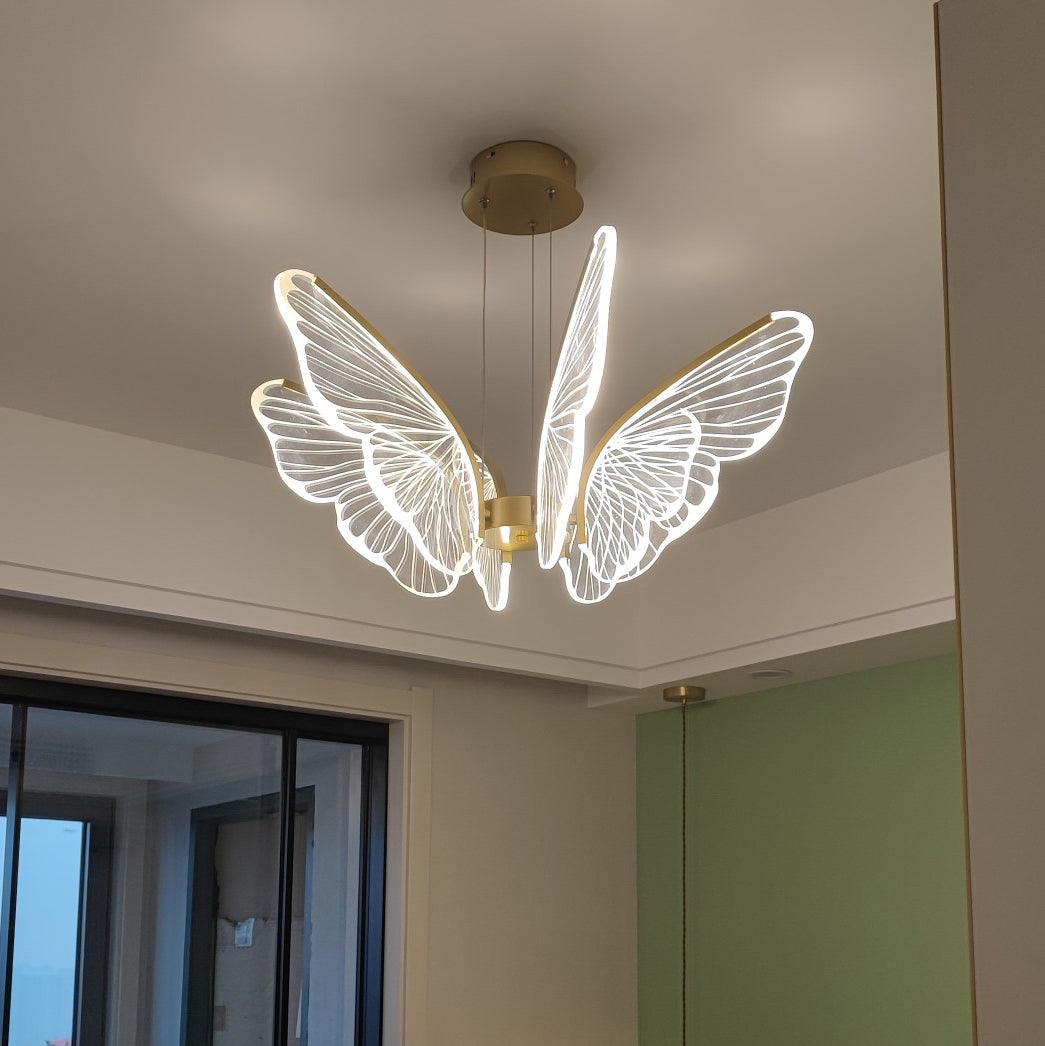 Zorvi Chandelier Butterfly Wing Crystal