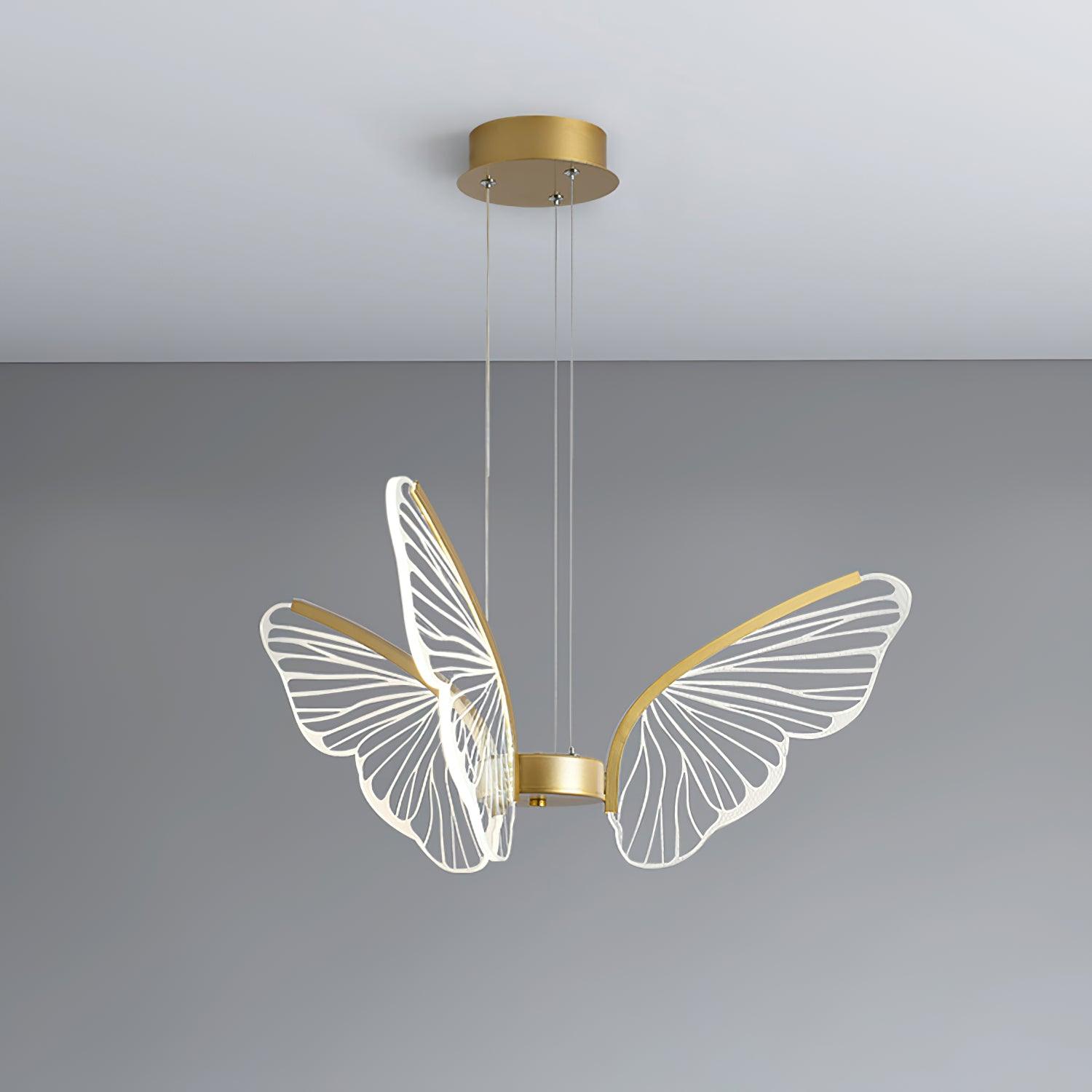 Zorvi Chandelier Butterfly Wing Crystal