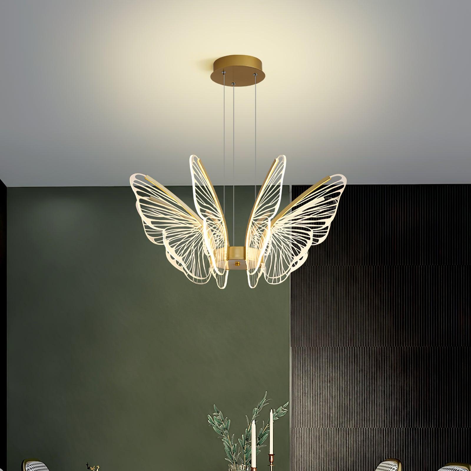 Zorvi Chandelier Butterfly Wing Crystal