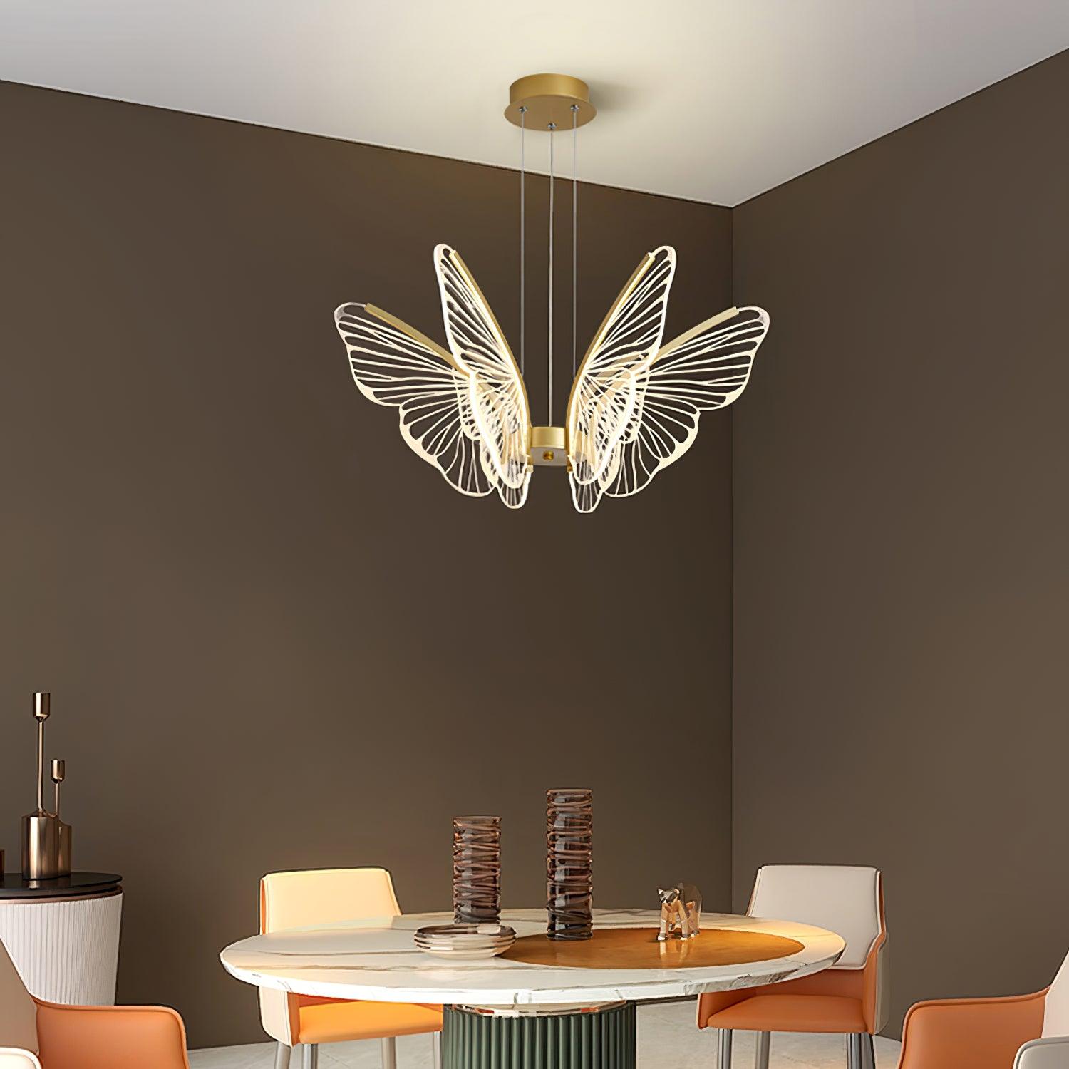 Zorvi Chandelier Butterfly Wing Crystal