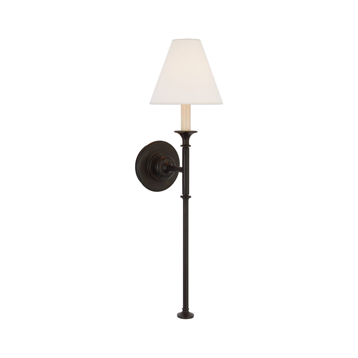 Silva Vintage Wall Lamp Fabric Black/White/Brass Arm