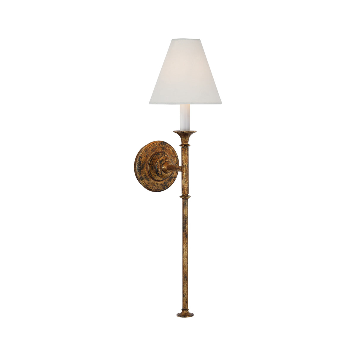 Silva Vintage Wall Lamp Fabric Black/White/Brass Arm
