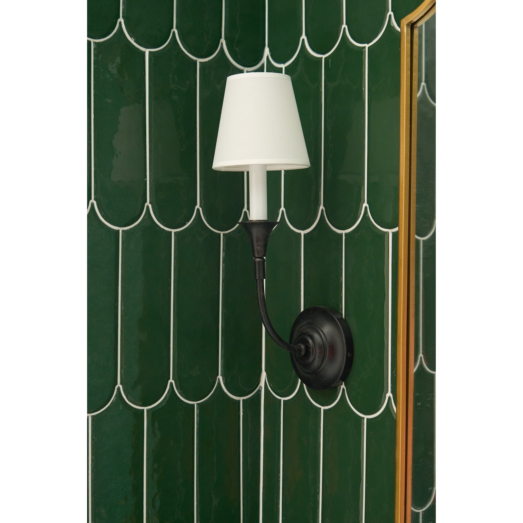 Cygnus Modern Minimalist Traditional Black Fabric Wall Lamp