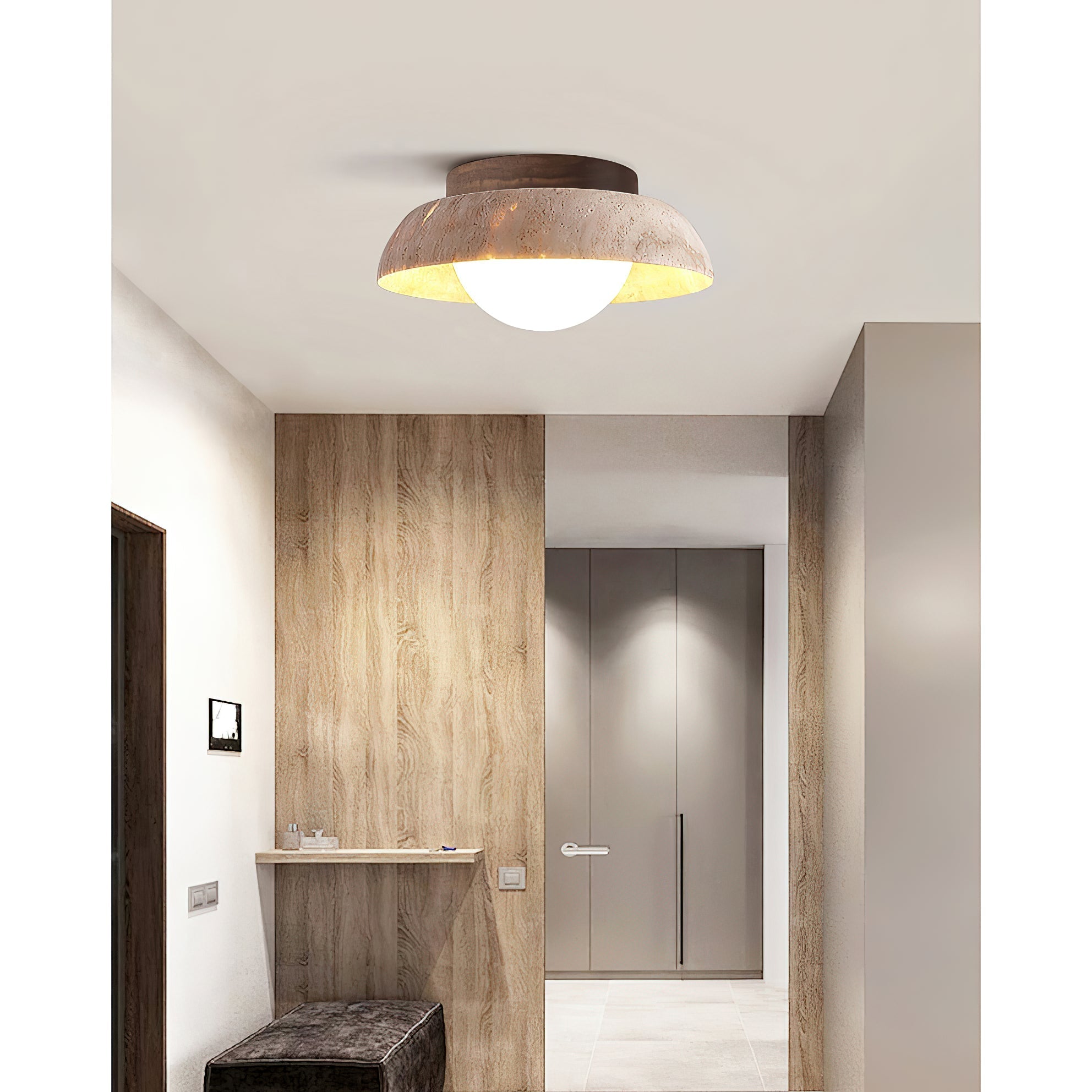 Cuvela Travertine Ceiling Lamp