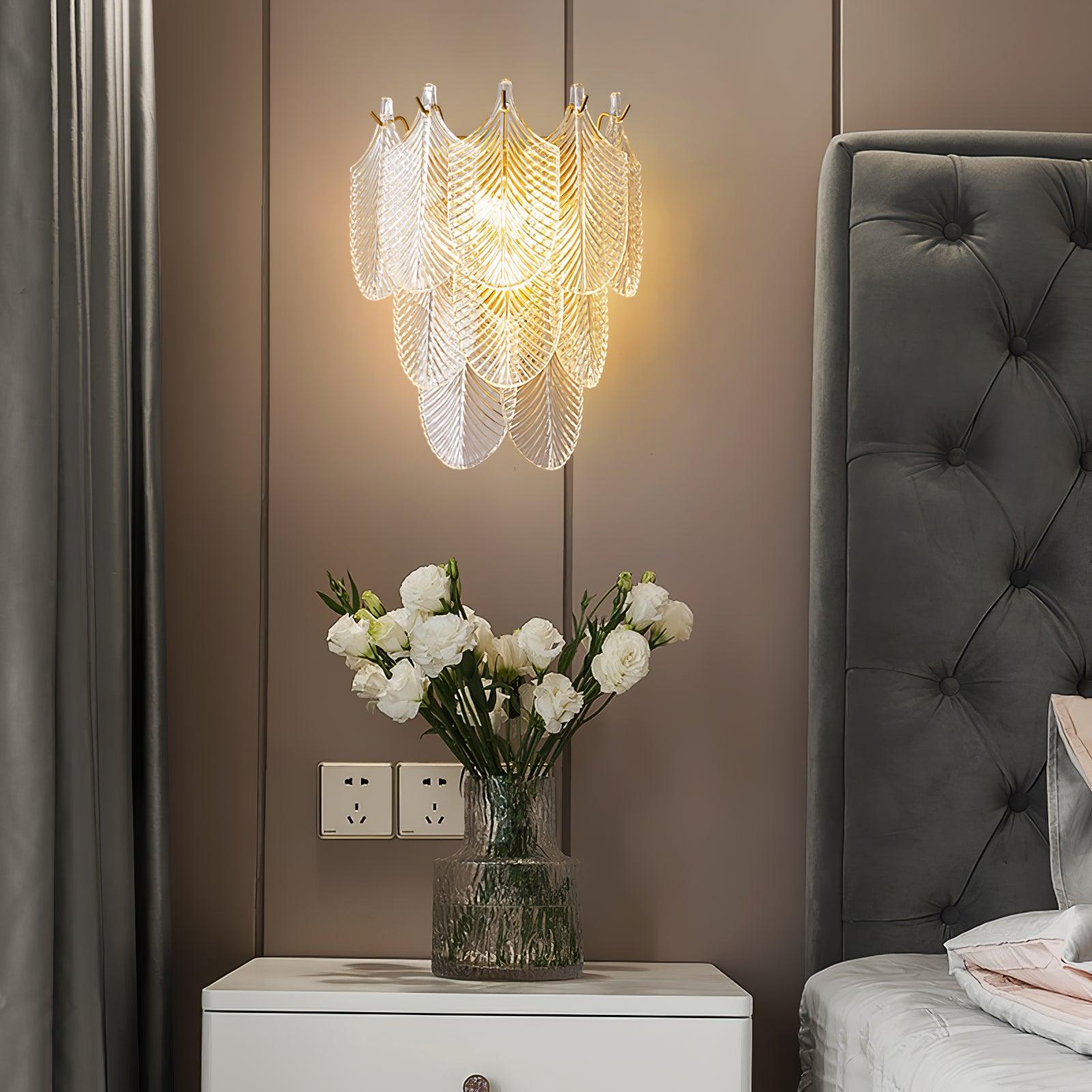 Celoaine Wall Sconce Brass Murano Glass