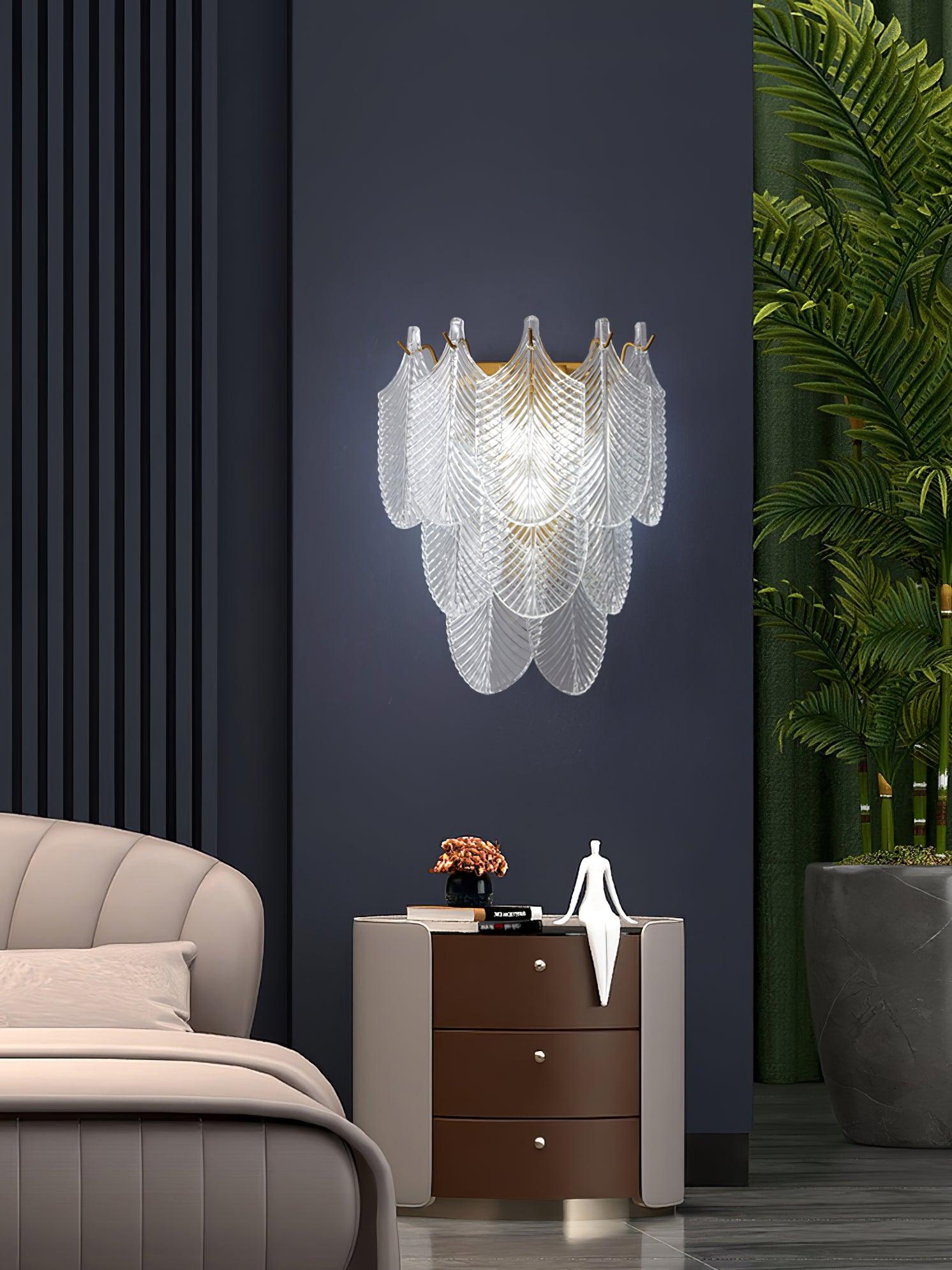 Celoaine Wall Sconce Brass Murano Glass