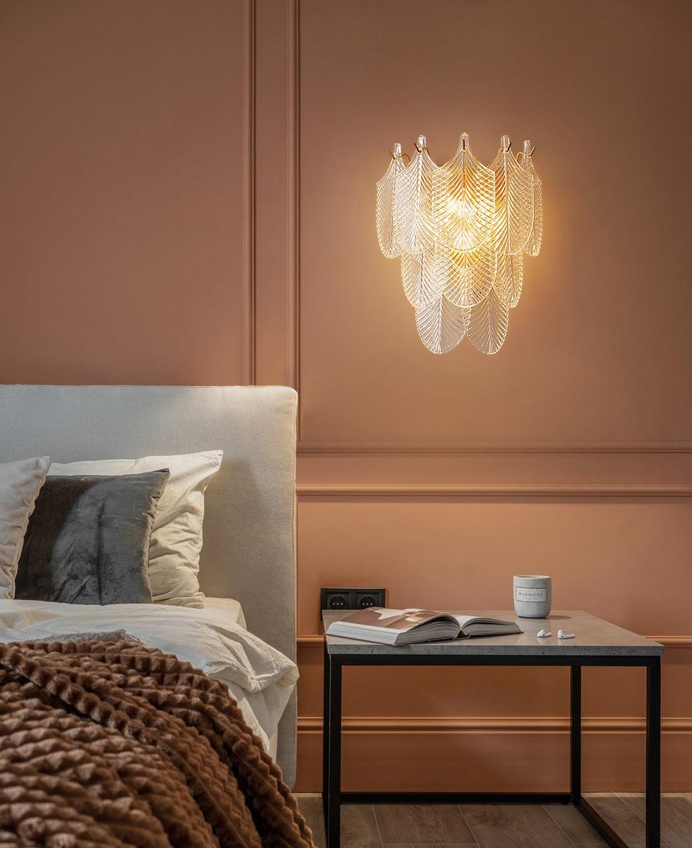 Celoaine Wall Sconce Brass Murano Glass