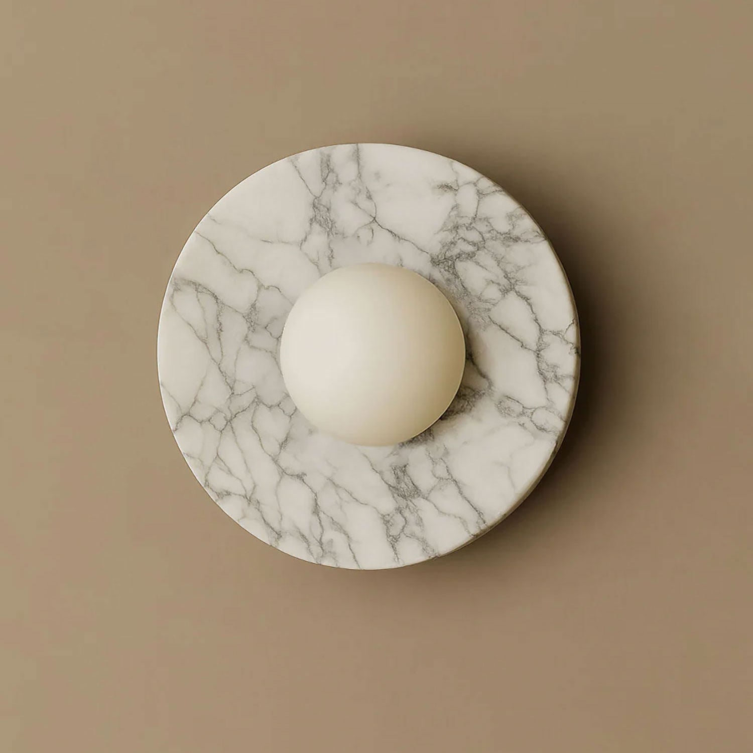 Neranenne Round Stone Disc Wall Sconce