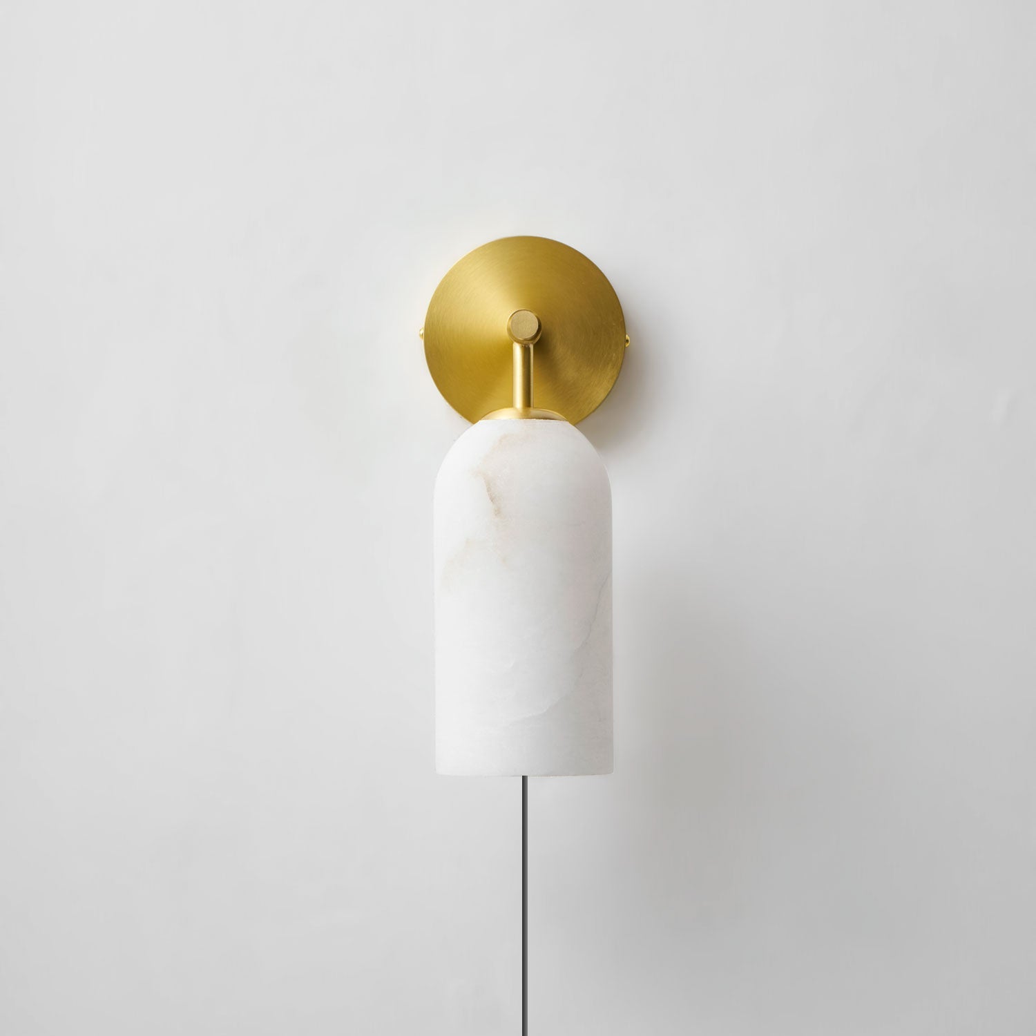 Everwell Pillar Alabaster Plug In Indoor Wall Light