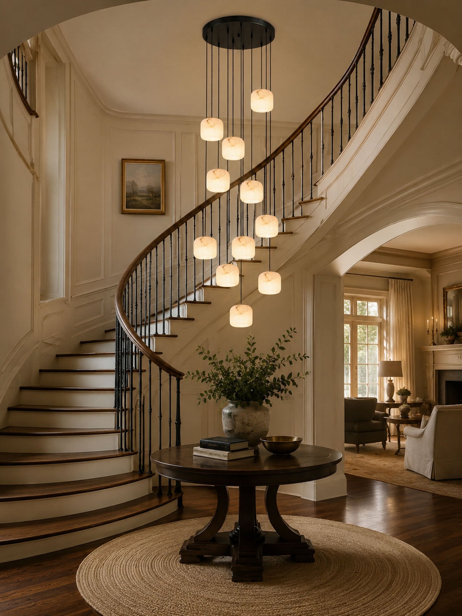 Serelle Alabaster Cluster Chandelier