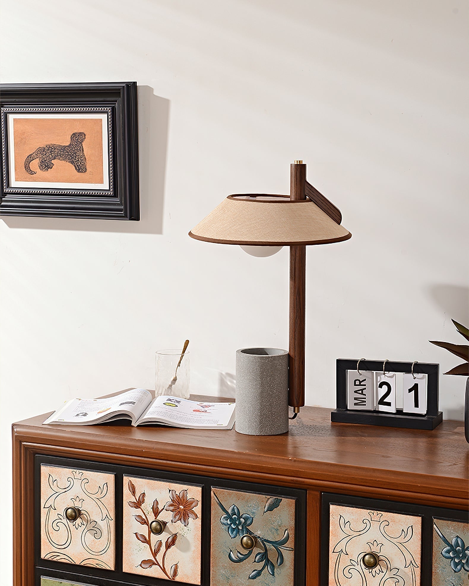 Damon Minimalist Wood Table Lamp