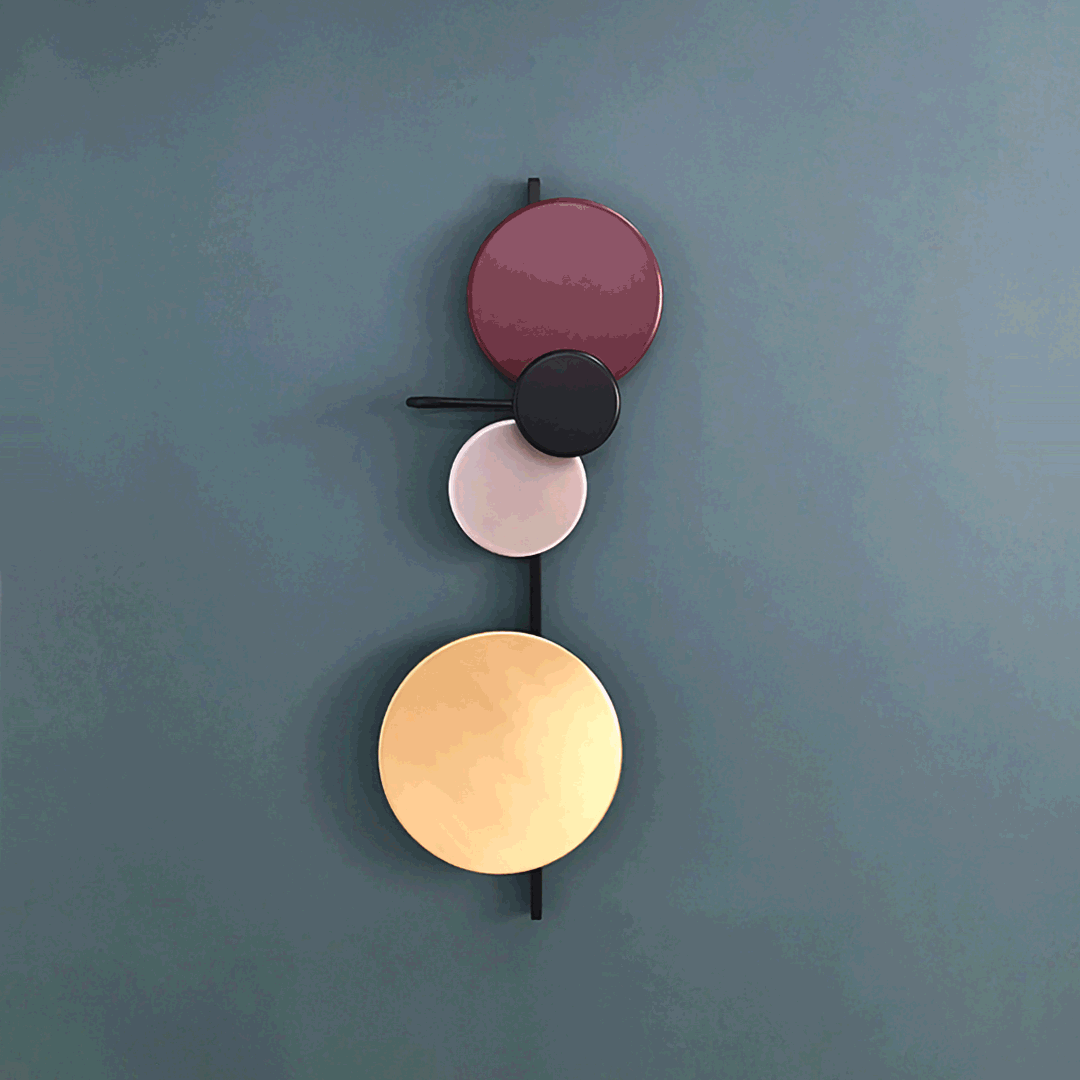 Mirq Wall Lamp Magnetic Discs Artistic